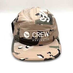 PAPER PLANES CAMPER 5 PANEL HAT - CAMO (GREEN/TAN/YELLOW- BRAND NEW- NEVER WORN!